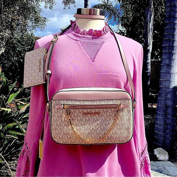 NEW MICHAEL KORS JET SET CROSSBODY AND CARD CASE/COIN - Picture 4 of 13